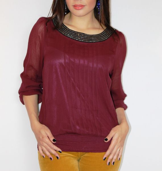 Veromoda - Blusa Burgundy (COD2368675)